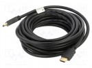 Kabel; HDMI wtyk,z obu stron; PVC; 3D,4K,ARC,CEC 2.0; 7,5m