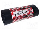 Worki budowlane; czarny; 240l; 10szt.