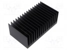 Radiator: geprägt; gerippt; schwarz; L: 75mm; W: 138mm; H: 50mm