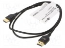 Kabel; HDMI Stecker,beiderseitig; 1m; schwarz; Ader: CCS