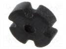 Tulejka dystansowa; LED; Øzewn: 3mm; ØLED: 3mm; Dł: 1mm; czarny; PVC