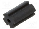 Tulejka dystansowa; LED; Øzewn: 3mm; ØLED: 3mm; Dł: 5mm; czarny; PVC