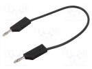 Test lead: single; 60VDC; 30VAC; 32A; Len: 250mm; black; brass; PVC