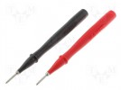 Probe tip; 10A; 1kV; red and black; Tip diameter: 2mm