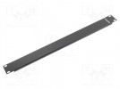 Blende; 1U; schwarz; Standard: 19"