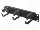 Kabel-Organizer; 1U; schwarz; Standard: 10"