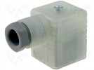 Connector: valve connector; plug; form A; 18mm; female; PIN:3; 8A