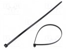 Opaska zaciskowa; L: 387mm; W: 7,6mm; czarny; poliamid; 535N; T120R