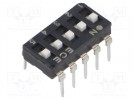Schalter: DIP-SWITCH; Anzahl Sektionen: 5; OFF-ON; 0,025A/24VDC