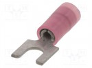 Tip: ring; Ø: 3.5mm; crimped; insulated; tinned; red; copper