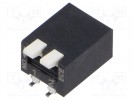 Schalter: DIP-SWITCH; Anzahl Sektionen: 2; OFF-ON; 25mA/24VDC