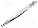 Tweezers; 130mm; for precision works,SMD; Blade tip shape: sharp