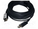 Kabel; männlich; 30m; schwarz; 26AWG; Abschirmung: ungeschirmt
