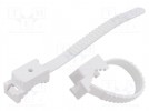 Uchwyt paskowy; L: 120mm; 50szt; -15÷80°C; StrapLock; Korpus: biały