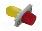 Adapter; FC/UPC,ST/UPC; szary