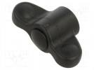 Pokrętło motylkowe; Gwint wew: M6; 12mm; H: 16,5mm; W: 32mm; CWN.