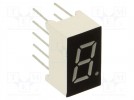 Wyświetlacz: LED; 7-segmentowy; 7,62mm; 0,3"; Il.zn: 1; czerwony