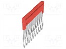 Comb bridge; red; L: 21.9mm; W: 30mm