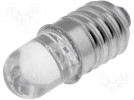 Lampka LED; biały ciepły; E10; 24VDC; 24VAC; 90mW; 30°