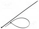 Cable tie; L: 450mm; W: 4.8mm; black; polyamide; 215.5N; Ømax: 130mm