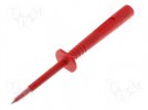 Probe tip; 16A; red; Tip diameter: 4mm; Socket size: 4mm
