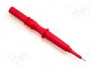 Probe tip; red; Tip diameter: 0.75mm; Socket size: 4mm