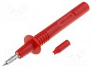 Probe tip; 36A; red; Tip diameter: 4mm; Socket size: 4mm