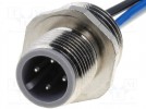 Connector: M12; 0.2m; male; PIN:4; A code-DeviceNet / CANopen
