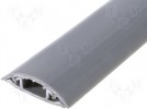 Listwy osłonowo-maskujące; Dł:1m; szary; Mat: PVC; 85°C