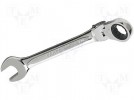 Key; combination spanner, with ratchet, with joint; 10 mm