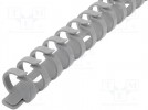 Wiring duct; L:500mm; grey; Dimensions:20x14.4mm