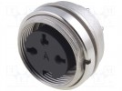 Connector: M16; female; for panel mounting,front side nut; IP40