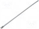 Opaska zaciskowa; L:200mm; W:4,5mm; stal nierdzewna; stalowy