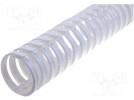 Kabelrinne; Polypropylen; L:500mm; weiß; UL94V-0; Ø:40mm