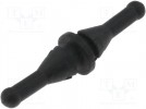 Fastener for fans and protections; Øcutout:4.5mm; black