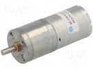 Motor: DC; with gearbox; 6VDC; LP; 227:1; 25rpm; max.1.54Nm; 2.2A