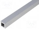 Profil; V: kwadratowa; S:10mm; L:100mm; aluminium