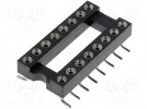 Socket: DIP; PIN:16; 7.62mm; Contacts: copper alloy; SMT; 0÷85°C