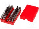 Set: screwdriver bits; 33pcs; Package: plastic case; 25mm