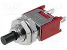 Schalter: Druck-; 1-stellig; SPST-NO; 1A/125VAC; 1A/28VDC; schwarz