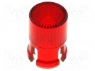LED lens; round; red; 5mm