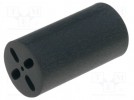 Spacer sleeve; LED; Øout: 6.5mm; ØLED: 5mm; L: 5.1mm; black; UL94V-0