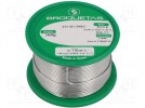 Drut lutowniczy; Sn96,5Ag3Cu0,5; 1mm; 0,1kg; bezołowiowe