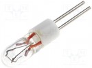 Filament lamp: miniature; BI-PIN; 12V; 60mA; Bulb: T1; Ø:3.3mm