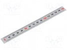 Lineal; V: Ziffern horizontal angeordnet, selbstklebend; W:11mm