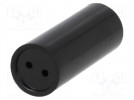 Spacer sleeve; LED; Øout: 7.5mm; ØLED: 5mm; L: 17mm; black