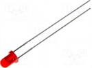 LED; 3mm; blinking; red; 12-20mcd; 60°; Front: convex; Pitch:2.54mm