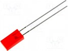 LED; prostokątny; 5x2,5mm; czerwony; 3,2-12,5mcd; 110°; 20mA