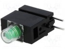 LED; w obudowie; Il.diod:1; 3mm; THT; zielony; 10-20mcd; 40°