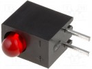 LED; w obudowie; czerwony; 3mm; Il.diod: 1; 20mA; 60°; 2÷2,5V